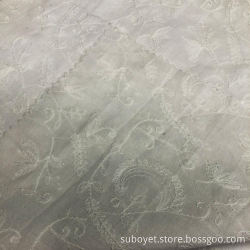 White Embroidery Fabric